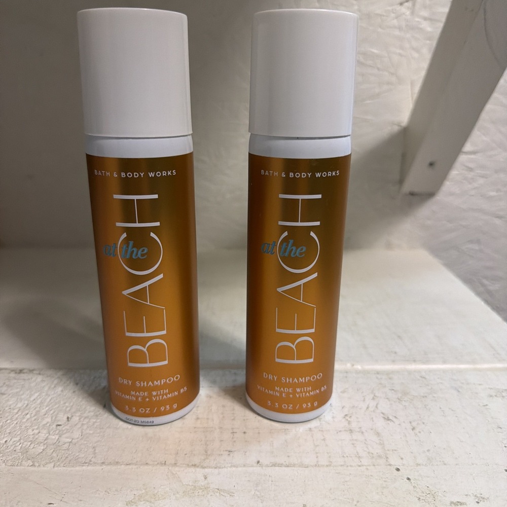 2 BATH & BODY WORKS BEACH DRY SHAMPOO WITH VITAMIN E + VITAMIN B5 3.3 OZ NEW